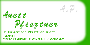 anett pfisztner business card